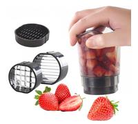 Tazza di fragola di fragola - tazza di frutta affettatrice per fragola | Affettatrice di frutta staccabili | Slicer di banana | Strumento di affettatura 'uva rimovibile creativo gadget per uova