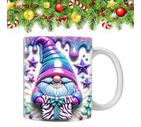 Tazza di gnomi colorati in ceramica - Tazza da caffè Gnome di Natale | Tazza di Gnome 350 ml | Tazza da giardino per vacanze di Natale, tazza da caffè per compleanno fresco, per mamma, migliore amico