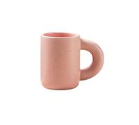Tazza di grasso in ceramica resistente al calore rotonda grande maniglia per orecchio casa semplice personalità-grasso maniglia-tazza di canapa rosa