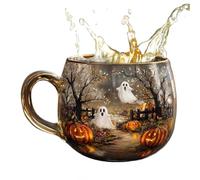 Tazza di Halloween in, simpatica tazza di Halloween, motivo dipinto, tazza da caffè moderna per giovani bambini, sul posto di lavoro, per feste di latte, viaggi, acqua calda, bevande per adulti