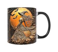 Tazza Di Halloween - Mug Da Tè Alle Streghe 350ml | Ceramic Hall0Ween Cup Con Witch Cat Design | Coppa Di Caffè Gotica Novità Per Donne | Usa Per Amanti Del Tè, Sorelle, Amici, Famiglia | Per