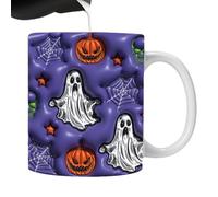 Tazza di Halloween, tazza da caffè di Halloween,Tazze di cioccolata calda al cioccolato Fantasma con motivo zucca | Novità Tazze per le vacanze Tazza per acqua in ceramica da 12 once per latte, ciocco