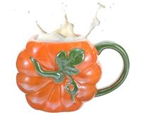 Tazza di Halloween, tazza da tè in ceramica a forma di zucca, decorazioni per Halloween, decorazioni di Halloween, tazza in ceramica con manico, per bambini, adulti, amici, donne, vino, lavoro, succo