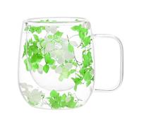 Tazza di - Insulated Mug | Coffee Mug | Double Wall Glass Tazze | Dried Flower Insulated Coffee Cup | Clear Heat Insulation Cup | Insulated Tea Tazze With Handle 200 ml per succo e bevande