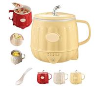 Tazza di latte riscaldata elettrica multifunzione 600 ml, mini tazza di riscaldatore elettrico, arresto automatico in acciaio inossidabile portatile, utilizzato per l'acqua bollente (rosso)