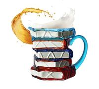 Tazza di libri, tazza di caffè in a forma di una pila di libri, bevande bookish carine per scrittori, insegnanti, amici, familiari, amanti della letteratura, donne, uomini, topo di biblioteca