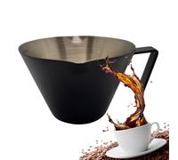 Tazza di misurazione del caffè - 7,2 x 9 x 7,6 cm Scoop da caffè in acciaio inossidabile con strumento di livellamento, durevole e cucchiaio da polvere CoFE per la produzione domestica, accessorio da
