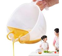 Tazza di misurazione del filtro - Colino per uova da 1000 ml con deflettore, marcature e materiale di supporto all'usura | Ciotola per imbuto da cucina per lavaggio, cottura, cottura, misurazione dei