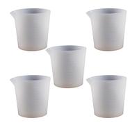 Tazza di misurazione in silicone flessibile Scala precisa miscelazione gesso Capacità per gioielli che fanno vernice versando tazza di misurazione trasparente tazze di miscelazione antiaderenti