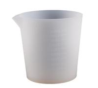 Tazza di misurazione in silicone flessibile Scala precisa miscelazione gesso Capacità per gioielli che fanno vernice versando tazza di misurazione trasparente tazze di miscelazione antiaderenti