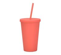 Tazza di paglia - tazza di caffè con paglia | Tazze da viaggio | Tazze a doppio strato | Flash da bere a bocca larga | Contage liquido a doppio strato del coperchio | Coperchio a doppio strato a