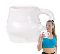 Tazza di pancia grassa carina - tazza di colazione grassa, tazze di caffè divertenti | Tazza da colazione fatta a mano, 320 ml di caffè unico body art / tazza di tè, stoviglie dolci per la mamma per