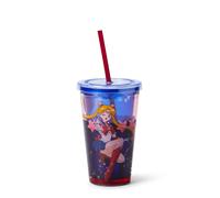 Tazza Di Plastica Con Coperchio E Cannuccia Di Sailor Moon | Contiene 16 Once