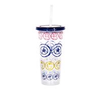 Tazza Di Plastica Marvel Icons Con Coperchio E Cannuccia | Contiene 16 ONCE