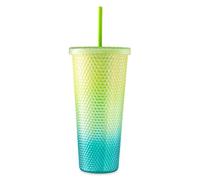 Tazza di plastica, tazza d'acqua in plastica con cannuccia, bicchieri con coperchio e cannucce, tazza in tinta unita, isolamento caldo e freddo, bevande fredde, casa, ufficio, auto, tazza da caffè,