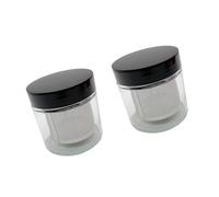 Tazza di pulizia del vetro leggero con setaccio in metallo per gioielli per conservare lucidatura diamanti componenti orologio vaso di pulizia orecchini con setaccio