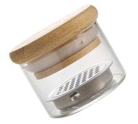 Tazza di pulizia trasparente per nail art con grande capacità, base antiscivolo per lucidare il gel e spazzolini per unghie, resistente agli agenti chimici, vetro di pulizia