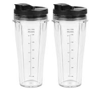 Tazza Di Ricambio Per Frullatore,2 Pezzi 710 Ml Tazza Di Ricambio Frullatore Per Ninja Con Coperchio Rimovibile,Bicchiere Per Frullatore Nutri Per Frullatori Ninja,SS100,SS101,SS300