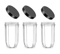 Tazza di ricambio per Magic Bullet 250 W, 3 pezzi, 453,6 g, con coperchio