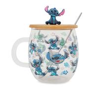 Tazza Di Vetro Disney Lilo & Stitch Con Coperchio E Cucchiaio | Contiene 17 ONCE