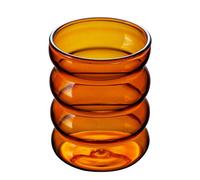 Tazza di vetro estetico, tazza di vetro ondulato - tazza da vino trasparente da 300 ml, tazza per succo di latte, bicchieri da birra al caffè ghiacciato, lavabili in lavastoviglie, bicchieri da bere