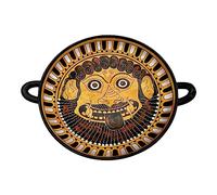 Tazza di vino ceramica Kylix antico greco ceramica pittura medusa testa amuleto