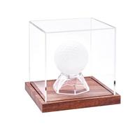 Tazza di visualizzazione della palla da golf, scatola di visualizzazione della palla da golf con in legno, palla da golf, caso di deposito trofeo quadrato di protezione contro la polvere per sala