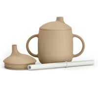Suavinex Tazza didattica 3 in 1 – silicone antigoccia, con manici, +6 mesi, Beige