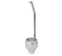 Tazza DIN per immersione, 100 ml, in acciaio inox, ugello di flusso diametro 4/6 mm, ideale per vernici, finiture, olio, tinture, salse, miele