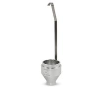 Tazza DIN per immersione, 100 ml, in acciaio inox, ugello di flusso diametro 4/6 mm, ideale per vernici, finiture, olio, tinture, salse, miele