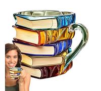 Tazza dipinta a forma di libro, tazza da caffè, contenitore per tè e latte, tazza creativa per gli amanti della letteratura, per gli appassionati di lettura, decorazione per la casa, e il
