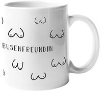 Tazza divertente con amici del seno, regalo di compleanno, idea regalo, regalo per le donne, migliore amica, tazza per il seno per la fidanzata (amica dell'autobus 1.0 - bianco interno)