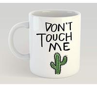 Tazza divertente con cactus sarcastasmico con scritta in inglese “Don't Touch Me”, regalo divertente per fratelli, sorelle, amici, non toccare la mia tazza, regalo divertente