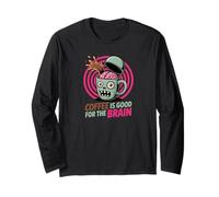 Tazza divertente con scritta "Coffee Is Good for the Brain" Maglia a Manica