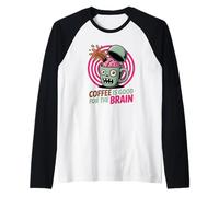 Tazza divertente con scritta "Coffee Is Good for the Brain" Maglia con Maniche Raglan