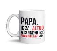 Tazza divertente con scritta - "Papà, sarò sempre la tua bambina" - 325 ml - Tazza in ceramica - Bel regalo per papà, compleanno o festa del papà - Lavabile in lavastoviglie e adatta al microonde