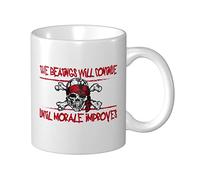 Tazza divertente con scritta "The Beatings Will Continuue Until Morale Enhancing", tazza da caffè unica, regalo per papà