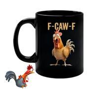 Tazza Divertente F-Caw-F Con Gallina, Tazza In Ceramica Con Tema Animale Divertente, T-azza Da Caffè Originale F-Caw-F Con Meme Del Gallo Che Canta, T-azza Da Latte Con Meme Del Gallo