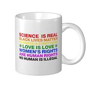 Tazza divertente per uomo Science Is Real Black Lives Matter Blm Love Rainbow tazza novità regalo divertente