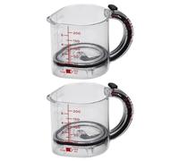 Tazza dosatrice in vetro regolabile con manico, strumento multifunzionale 4-in-1 per misurazioni precise in cucina, ideale per mescolare caffè e utilizzare il forno preriscaldato