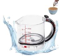 Tazza dosatrice in vetro regolabile con manico, strumento multifunzionale 4-in-1 per misurazioni precise in cucina, ideale per mescolare caffè e utilizzare il forno preriscaldato