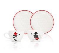 Tazza E Piattino In Porcellana Bone Di Topolino E Minni | Set Di 2