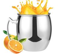 Tazza en cuivre Mule | Verre à cocktail martelé 530 ml, tazza isolée avec poignée | Gobelet en cuivre pour Moscow Mule, vodka, gin tonic, bière, apéro, idéal pour, ristorante, usag