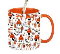 Tazza Fantasma Spaventosa - Tazze in Ceramica con Motivo Fantasma Retrò per Birra - Capacità 350ml con Manico Ergonomico per Latte, Bevande Calde, Bevande Fredde, Acqua Ghiacciata, Succo, Tè