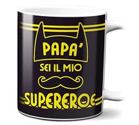Tazza Festa del Papà Idee Regalo Tazza Papà Sei il Mio Supereroe Regali Papa Tazze Mug Divertenti in Ceramica Idea Regalo Festa dei Papà Padre Futuro Papà
