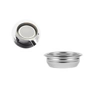 Tazza filtro for caffè in acciaio inossidabile, filtro for estrazione espresso, doppia ciotola for polvere di caffè, utensile for caffè, 22 g, 58 mm(58mm double cup-18g)