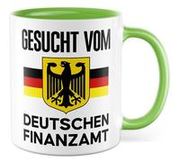 Tazza finanziaria con scritta - Regalo ricercato dall'ufficio finanziario tedesco - Tazza da caffè 330 ml in ceramica - sarcasmo ironia umorismo ufficio divertente scritta