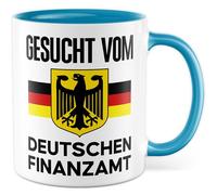 Tazza finanziaria con scritta - Regalo ricercato dall'ufficio finanziario tedesco - Tazza da caffè 330 ml in ceramica - sarcasmo ironia umorismo ufficio divertente scritta