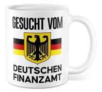 Tazza finanziaria con scritta - Regalo ricercato dall'ufficio finanziario tedesco - Tazza da caffè 330 ml in ceramica - sarcasmo ironia umorismo ufficio divertente scritta