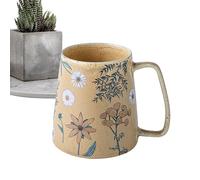 Tazza floreale, 710 ml di novità per bere tazza, ceramica dipinta a mano, design unico, ideale per gli insegnanti studenti sala da pranzo studiare le serate di succo di succo di vino latte be